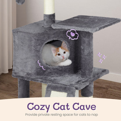 47inch, Dark Grey, Cat Scratcher, Trapezoidal Cat Condo