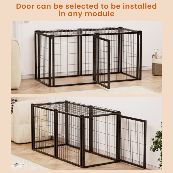 Dog Crate -  47.2 Inches, Suitable For (2) Small And Medium-sized Dogs