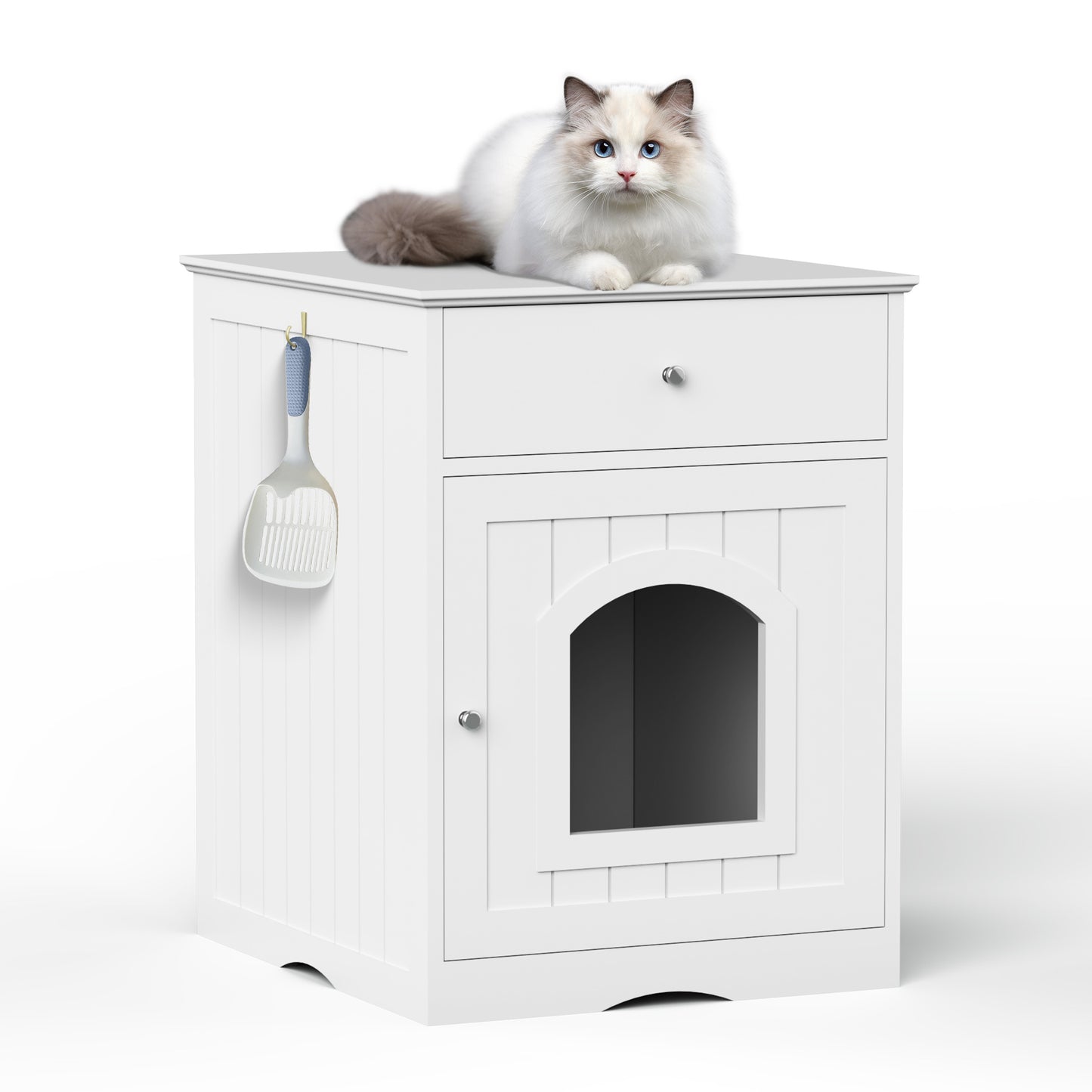 Wooden Pet Litter Box With Drawers