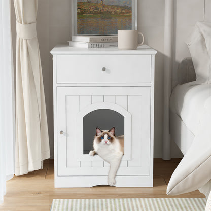 Wooden Pet Litter Box With Drawers