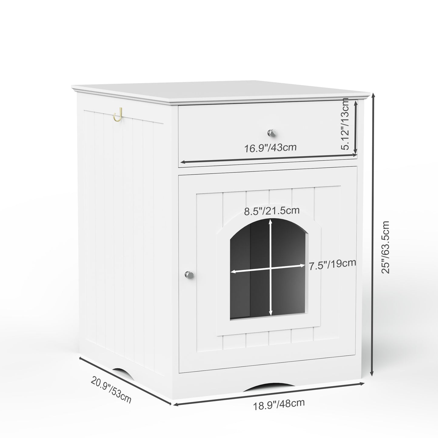 Wooden Pet Litter Box With Drawers