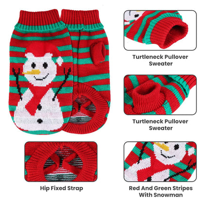 1Pc Pet Christmas Turtleneck Sweater for dogs and cats