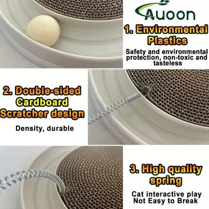 Multi-functional Cat Scratching Board With Ball Track