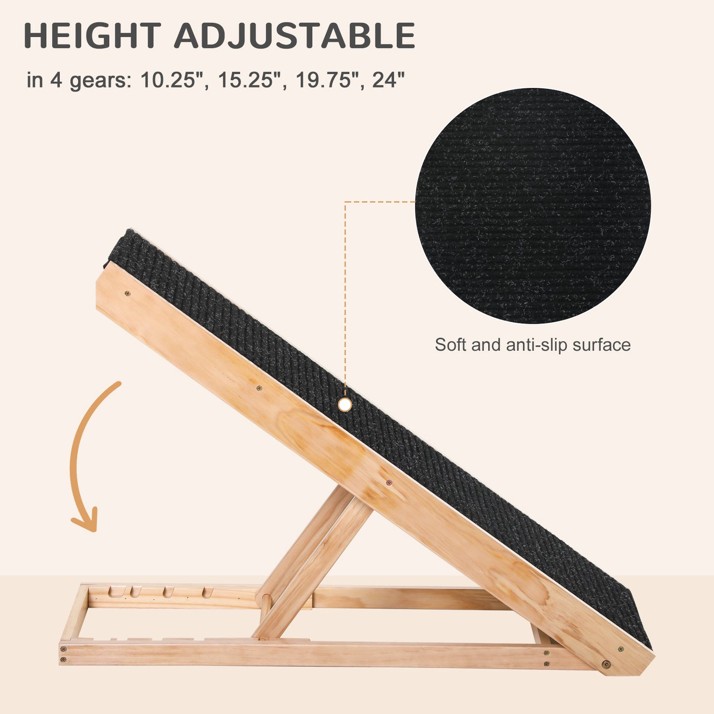 Elevated Dog Ramp for Bed or Couch
