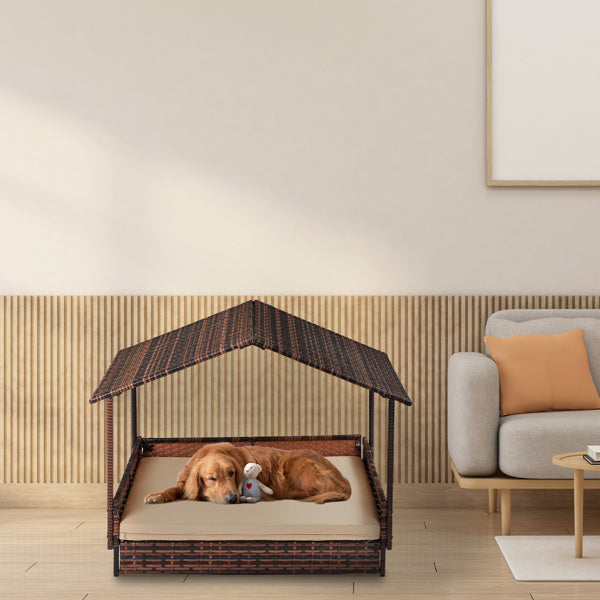 Herringbone Rattan Cat And Dog House