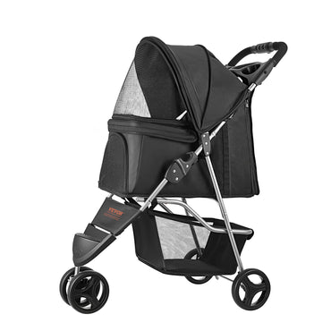Pet Stroller Foldable 3 Wheels Dog Stroller