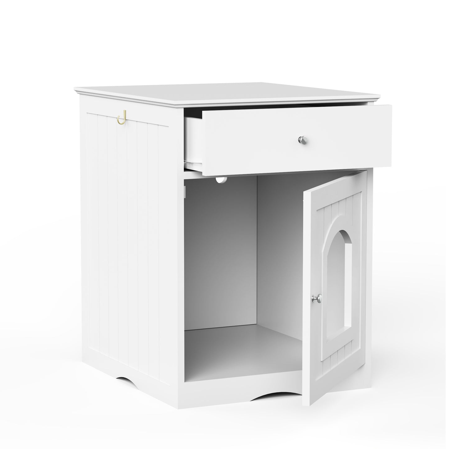 Wooden Pet Litter Box With Drawers