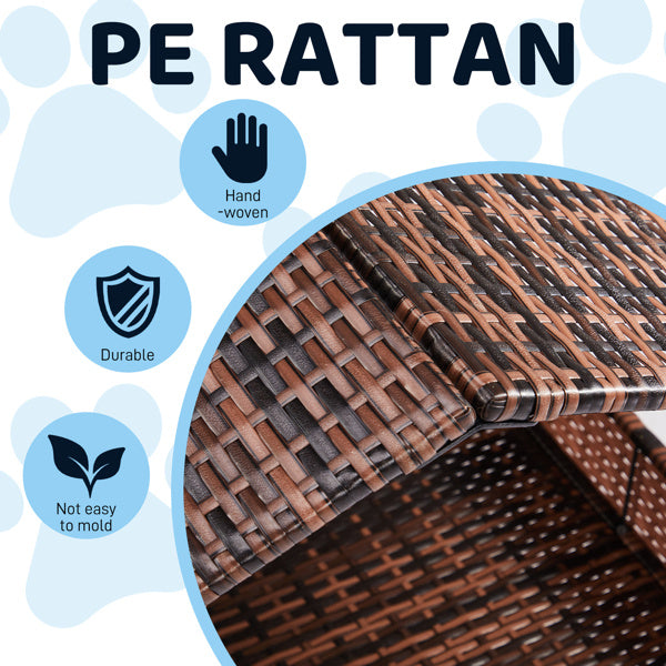 Herringbone Rattan Cat And Dog House