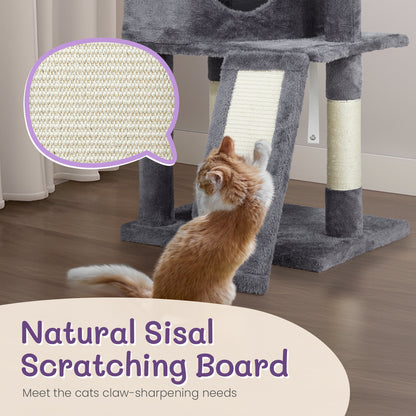 47inch, Dark Grey, Cat Scratcher, Trapezoidal Cat Condo