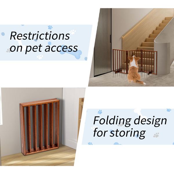24-Inch Brown Foldable Pet Fence