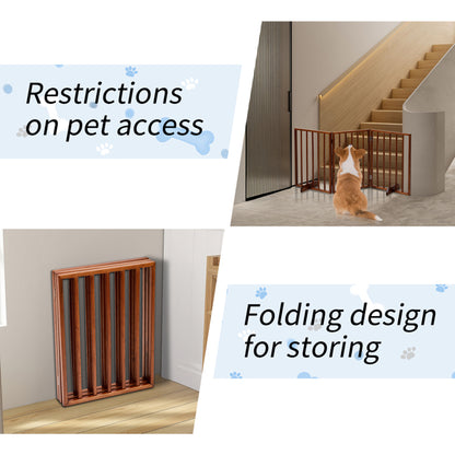 24-Inch Brown Foldable Pet Fence
