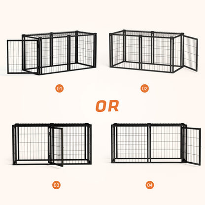 Dog Crate -  47.2 Inches, Suitable For (2) Small And Medium-sized Dogs