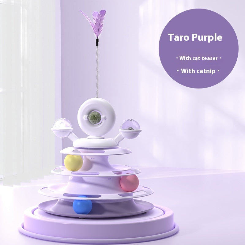 4-Level Cat Interactive Toy Tower