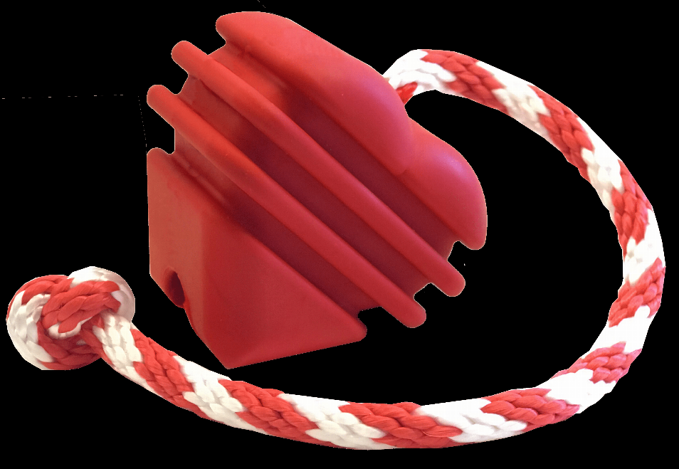 Heart on a String Ultra-Durable Durable Rubber Chew Toy